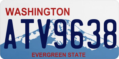 WA license plate ATV9638
