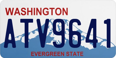 WA license plate ATV9641