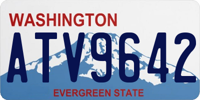 WA license plate ATV9642