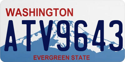 WA license plate ATV9643