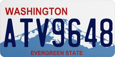WA license plate ATV9648