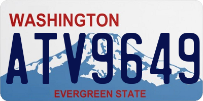 WA license plate ATV9649