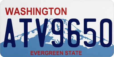 WA license plate ATV9650
