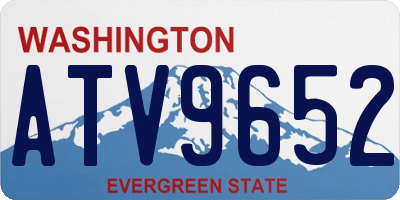 WA license plate ATV9652