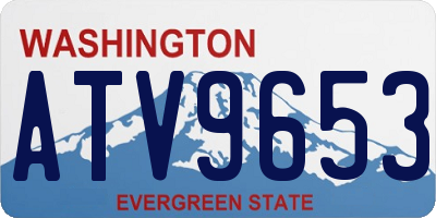 WA license plate ATV9653