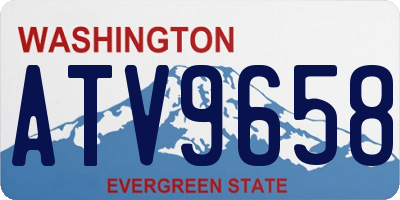WA license plate ATV9658