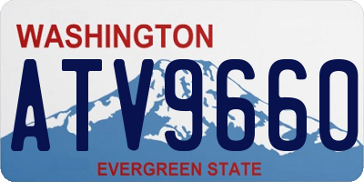 WA license plate ATV9660