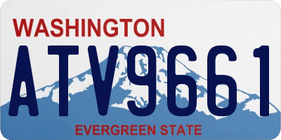 WA license plate ATV9661