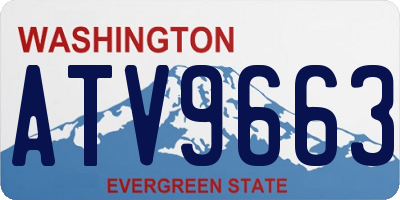 WA license plate ATV9663