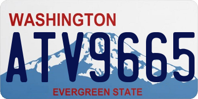 WA license plate ATV9665