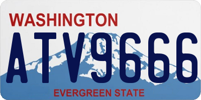 WA license plate ATV9666
