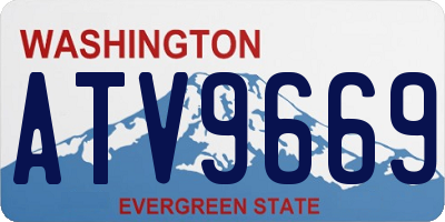 WA license plate ATV9669