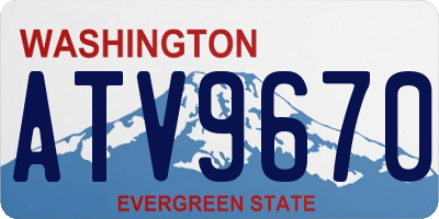 WA license plate ATV9670