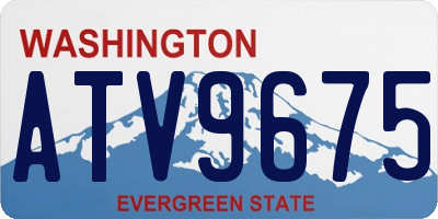 WA license plate ATV9675