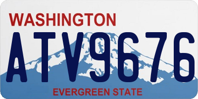 WA license plate ATV9676