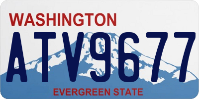 WA license plate ATV9677