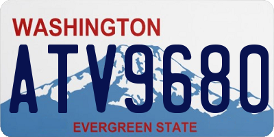WA license plate ATV9680