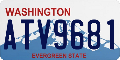 WA license plate ATV9681