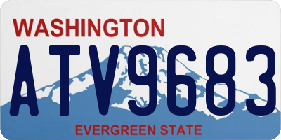 WA license plate ATV9683
