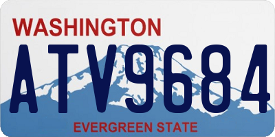 WA license plate ATV9684