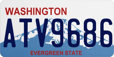 WA license plate ATV9686