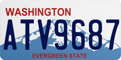 WA license plate ATV9687