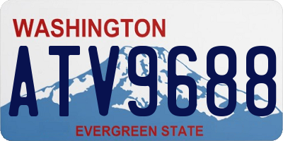 WA license plate ATV9688