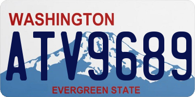 WA license plate ATV9689