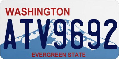 WA license plate ATV9692