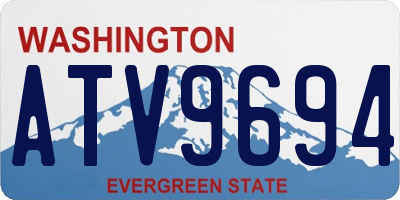 WA license plate ATV9694