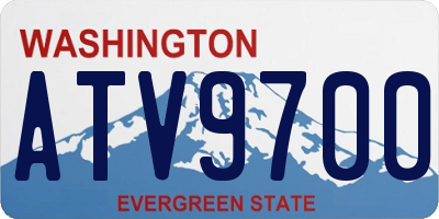 WA license plate ATV9700