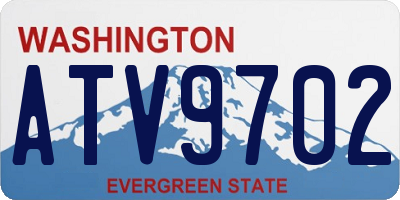 WA license plate ATV9702