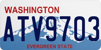 WA license plate ATV9703