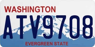 WA license plate ATV9708