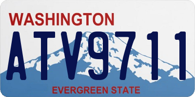 WA license plate ATV9711
