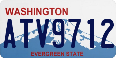 WA license plate ATV9712