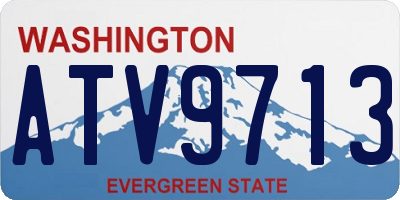 WA license plate ATV9713