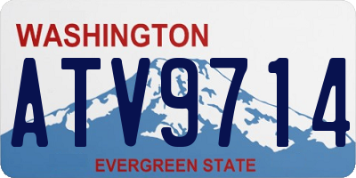 WA license plate ATV9714