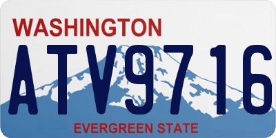 WA license plate ATV9716