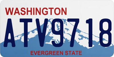 WA license plate ATV9718