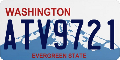 WA license plate ATV9721