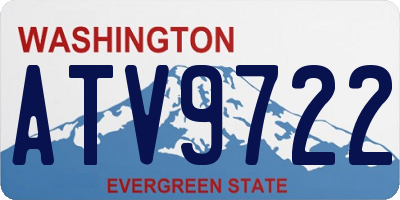 WA license plate ATV9722