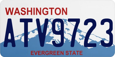WA license plate ATV9723