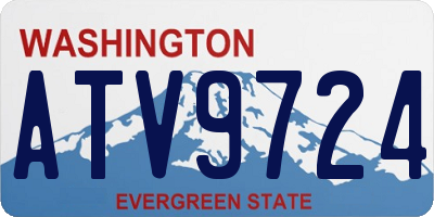 WA license plate ATV9724
