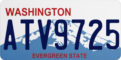 WA license plate ATV9725