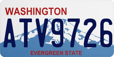 WA license plate ATV9726