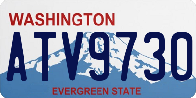 WA license plate ATV9730