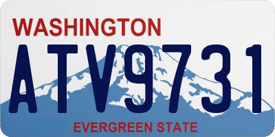 WA license plate ATV9731