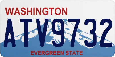 WA license plate ATV9732