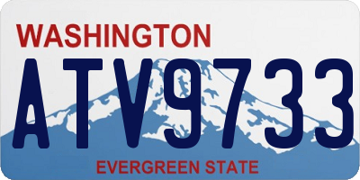 WA license plate ATV9733